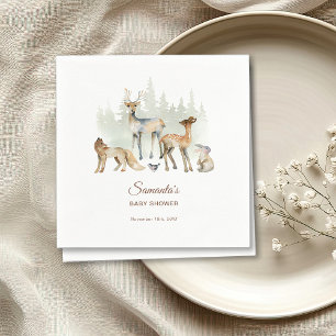 Animals Forest Woodland Baby shower Servet