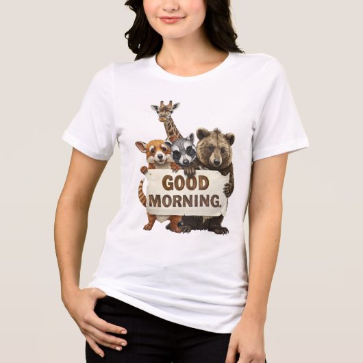 Animals, Good Morning, Tri-Blend Shirt (Voorkant)