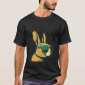 Animals Graphic  Bunny Wearing Sunglasses T-shirt (Voorkant)