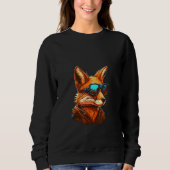 Animals Graphic  Fox Wearing Sunglasses 4 Trui (Voorkant)