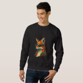 Animals Graphic Fox Wearing Sunglasses 5 Trui (Voorkant volledig)