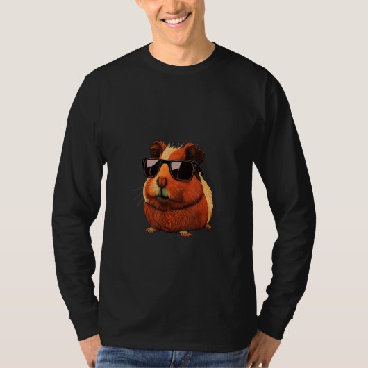 Animals Graphic  Guinea Pig Wearing Sunglasses 3 T-shirt (Voorkant)