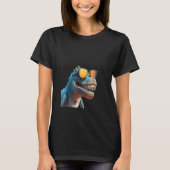 Animals Graphic  rex Dinosaur Wearing Sunglasses T-shirt (Voorkant)
