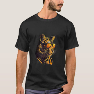 Animals Graphic  Tiger Wearing Sunglasses 4 T-shirt