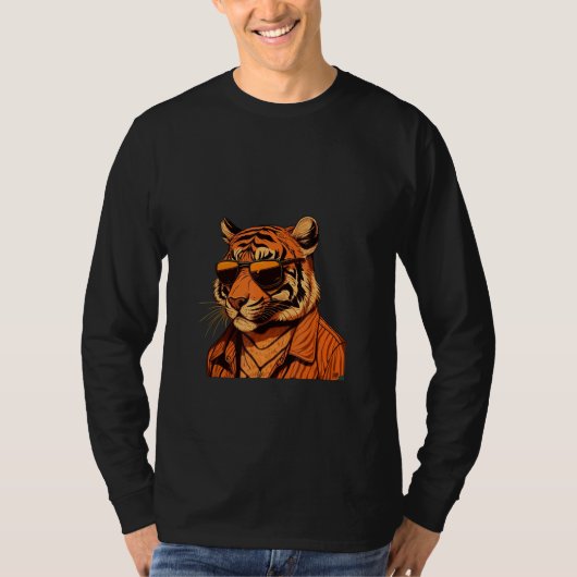 Animals Graphic  Tiger Wearing Sunglasses 7 T-shirt (Voorkant)