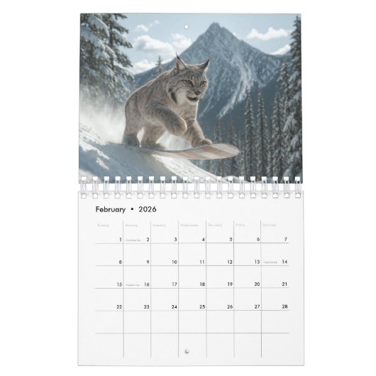 Animals having fun Calendar Kalender (Feb 2026)