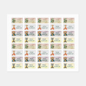 Animals Heroes waterdichte kinder naam kleding Labels (Vel)