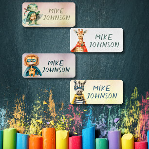 Animals Heroes waterdichte kinder naam kleding Labels