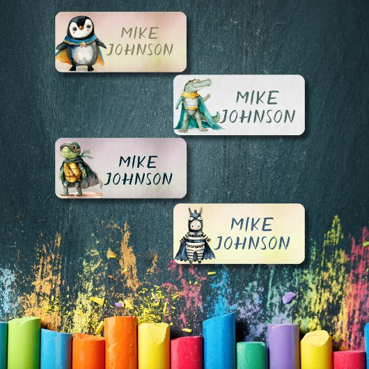 Animals Heroes waterdichte kinder naam kleding Labels