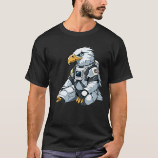 Animals In Space- Eagle Astronaut- Eagle in Space T-shirt