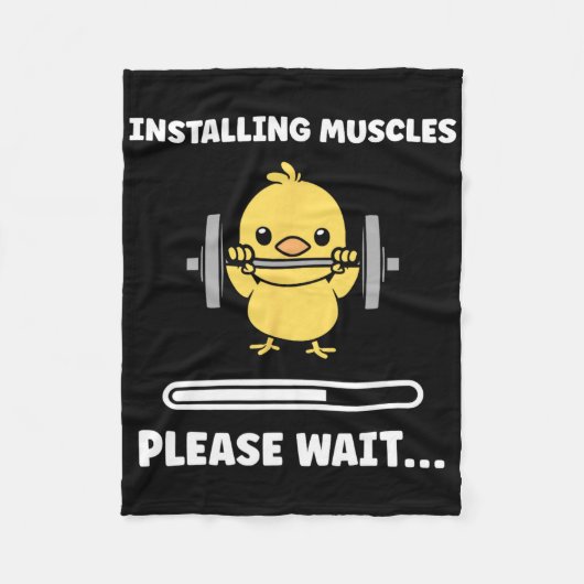 Animals Installing Muscles Fitness Bodybuilding Ch Fleece Deken (Voorkant)