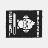 Animals Installing Muscles Fitness Bodybuilding Ch Fleece Deken (Voorkant (Horizontaal))