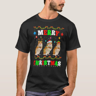 Animals Lights Merry kerstkerstman T-shirt