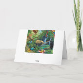Animals living together throw pillow kaart (Achterkant)