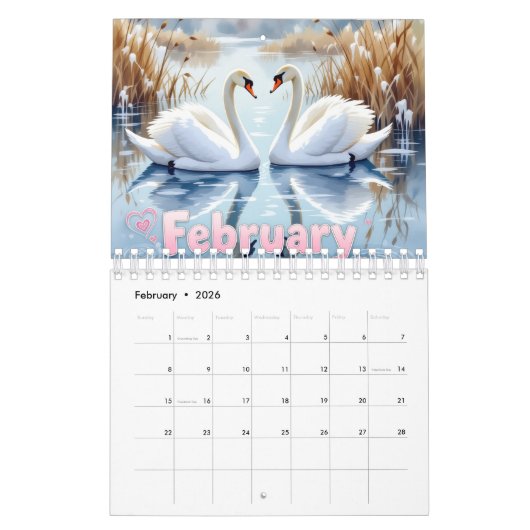 Animals nature Calendar Kalender (Feb 2026)