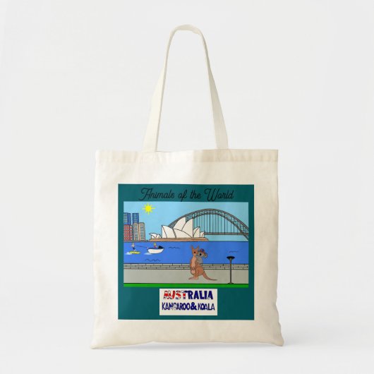 Animals of the World Australia Kangaroo & Koala Tote Bag (Voorkant)