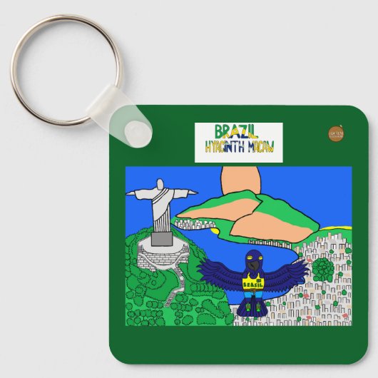 Animals of the World, Brazil: Hyacinth Macaw Sleutelhanger (Voorkant)