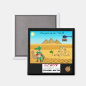 Animals of the World, Egypt: Crocodile & Camel Magneet (Voorkant / Achterkant)