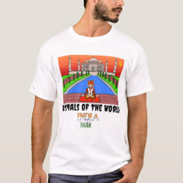 Animals of the World India Tiger Mens T-Shirt