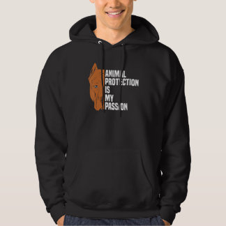 Animals Over People Animal Activist Rescue Conserv Hoodie