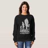 Animals Over People Animal Activist Rescue Conserv Trui (Voorkant volledig)