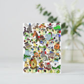 Animals singing Christmas carols Feestdagenkaart (Staand voorkant)