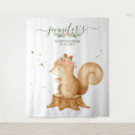 Animals Squirrel Family wildlife baby backdrop Wandkleed