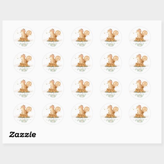 Animals Squirrel Family wildlife Ronde Sticker (Vel)