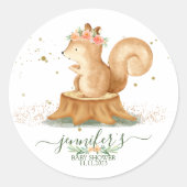 Animals Squirrel Family wildlife Ronde Sticker (Voorkant)