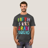 Animals Students Dabbing Backo School Fifth retro T-shirt (Voorkant volledig)