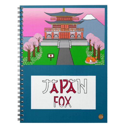 Animals the World Japan Fox Notebook Notitieboek (Voorkant)