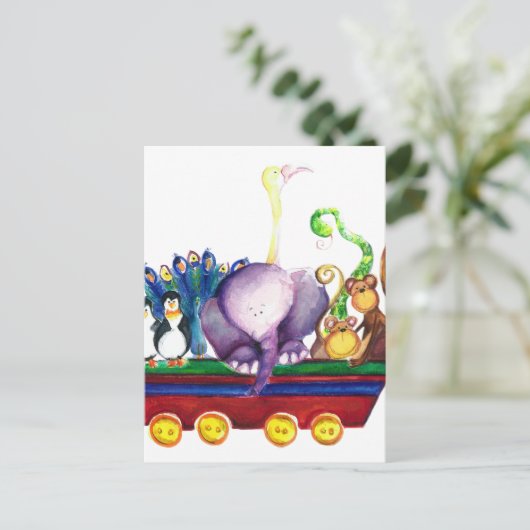 Animals wagon briefkaart (Staand voorkant)
