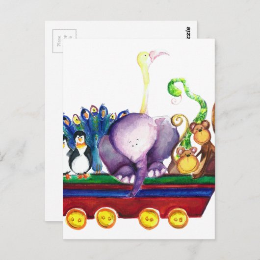 Animals wagon briefkaart (Voorkant / Achterkant)