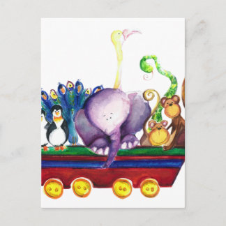 Animals wagon briefkaart
