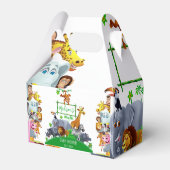 Animals Wild Een Oerwoud groen safari winter Bedankdoosjes (Achterkant)