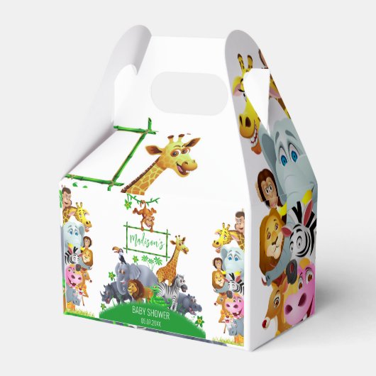 Animals Wild Een Oerwoud groen safari winter Bedankdoosjes (Voorkant Zijde)