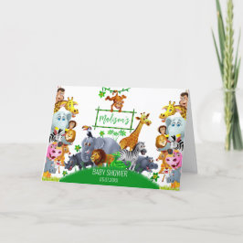 Animals Wild Een Oerwoud groen safari winter Bedankkaart