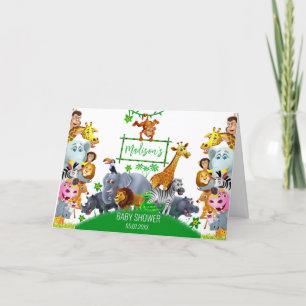 Animals Wild Een Oerwoud groen safari winter Bedankkaart