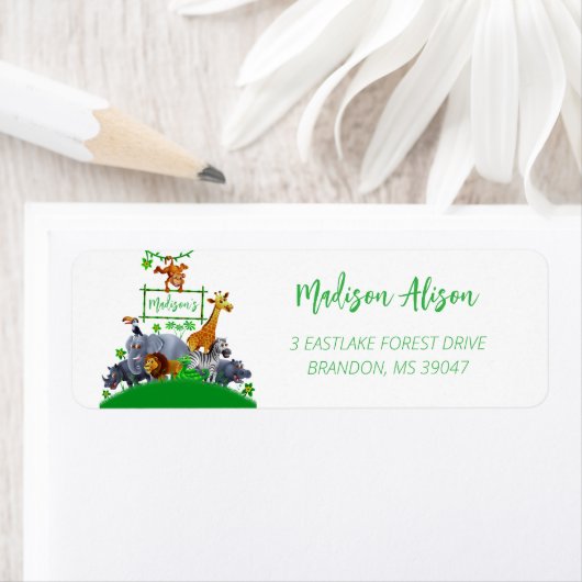 Animals Wild Een Oerwoud groen safari winter Etiket (Insitu)