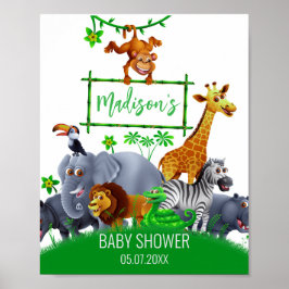Animals Wild Een Oerwoud groen safari winter Poster