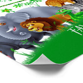 Animals Wild Een Oerwoud groen safari winter Poster (Hoek)