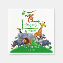 Animals Wild Een Oerwoud groen safari winter Servet