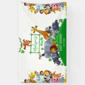 Animals Wild Een Oerwoud groen safari winter Spandoek (Verticaal)