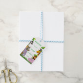 Animals Wild One Oerwoud groene safari voor kinder Cadeaulabel (Met Touw)