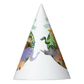 Animals Wild One Oerwoud groene safari voor kinder Feesthoedjes (Voorkant)