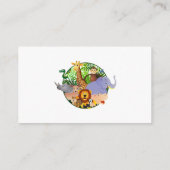 Animals Wild One Oerwoud groene safari voor kinder Informatiekaartje (Achterkant)