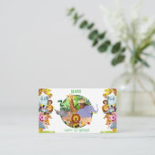 Animals Wild One Oerwoud groene safari voor kinder Informatiekaartje (Staand voorkant)