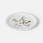 Animals Woodland Baby shower Papieren Bordje (Gekanteld)