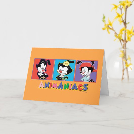 Animaniacs | Afbeelding van Yakko, Dot en Wakko-fl Kaart (Gele Bloem)