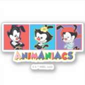 Animaniacs | Afbeelding van Yakko, Dot en Wakko-fl Sticker (Voorkant)
